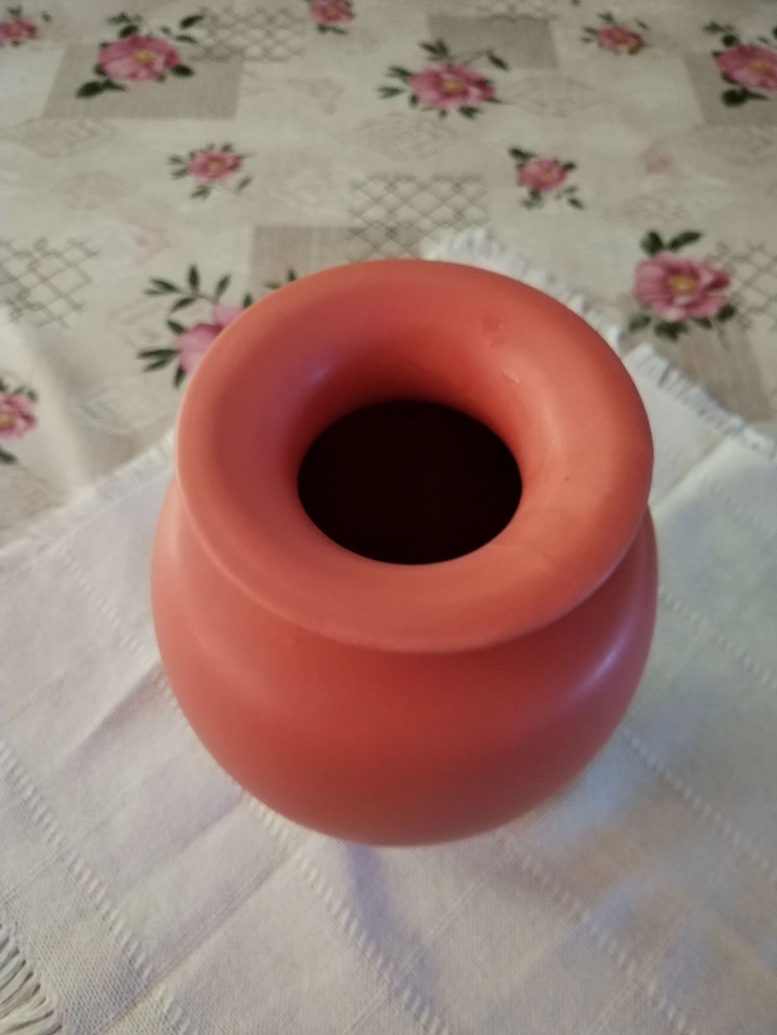 Vaso vintage retro de cerámica esmaltada, terracota naranja. – photo 8
